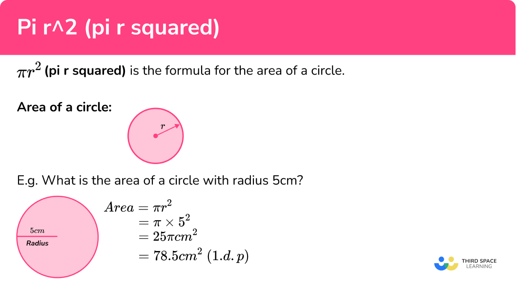 What is pi r squared?